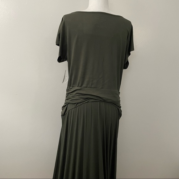 Olive Jersey Maxi Dress - Picture 6 of 7